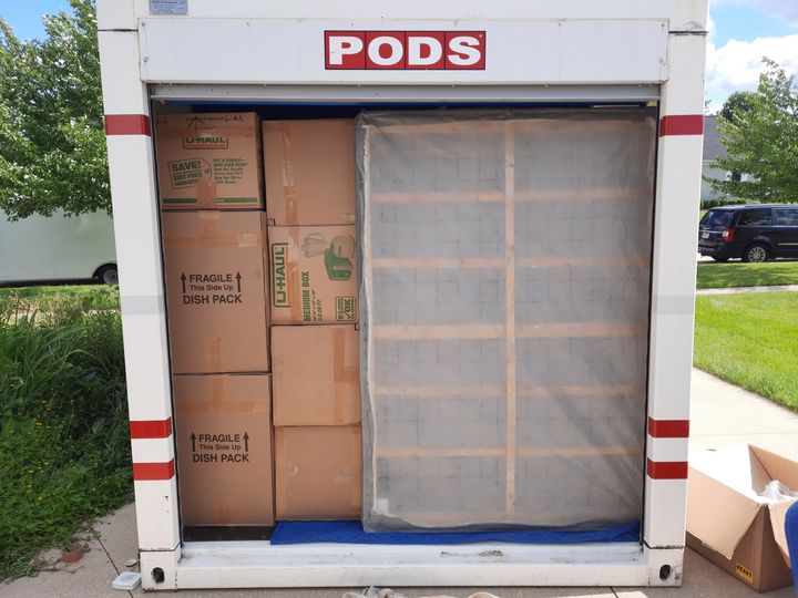 Packed PODS container (Loading Services) by Moving Pros CLE