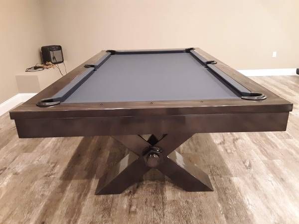 Reassembled pool table with new felt (Pool Table Moving Services) by Moving Pros CLE